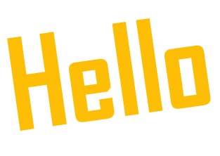 Hello decorativo